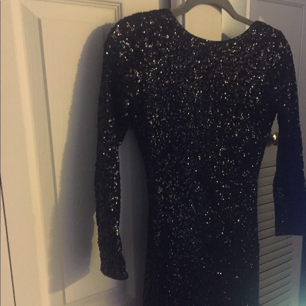 Black sequin dress